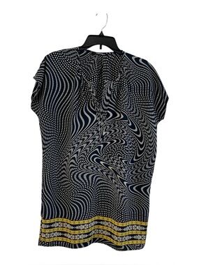 Caramel Navy and White  Patterned Dress or Top